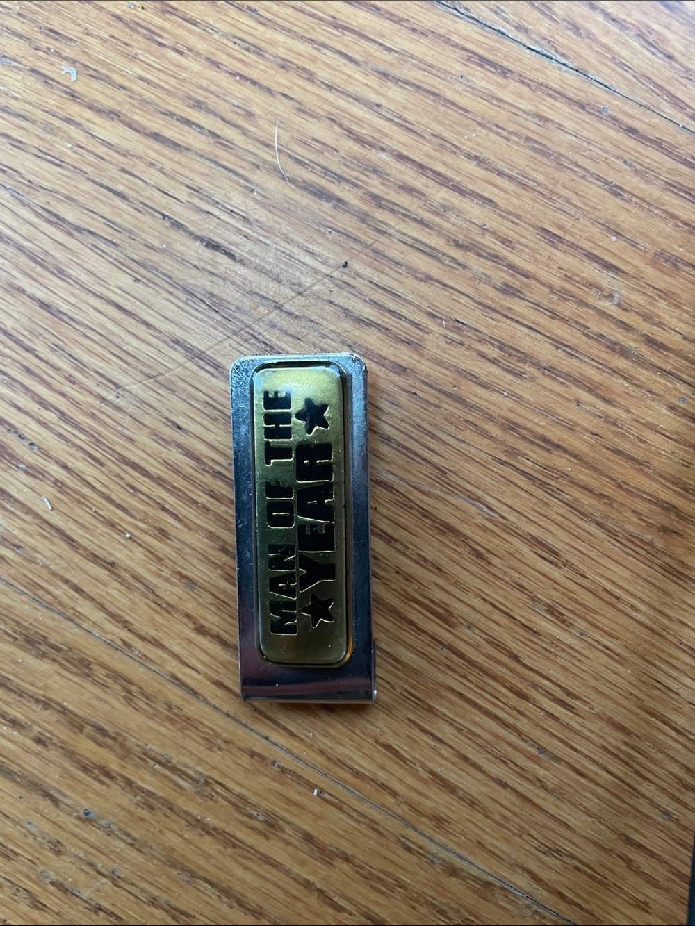 Gold & Silver Tone 'Man of the Year' Money Clip